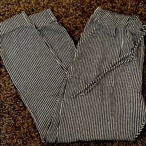 Black and White Striped Joggers